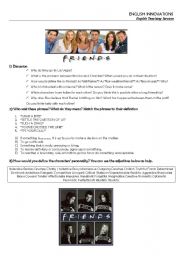 English Worksheet: FRIENDS, SEASON 5 