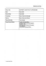 English Worksheet: maternity policy