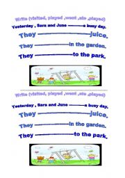 English worksheet: past tense