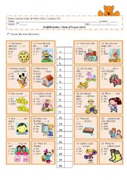 English Worksheet: object and subject pronouns/ adjective possessive - multiple choice