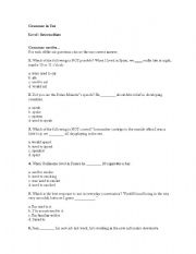 English worksheet: Grammar in Use