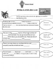English Worksheet: an article about a zoo