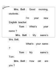 English worksheet: What your name?