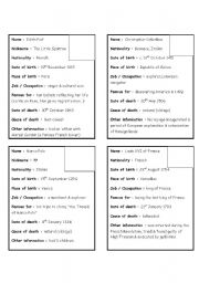 English Worksheet: Famous dead peoples ID (different nationalities)
