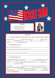 English Worksheet: Uncle Sam