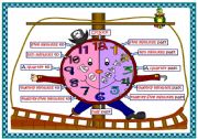 English Worksheet: 2 Posters - the Clock - my drawings