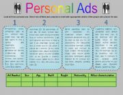 English Worksheet: Personal Ads (physical appearance)