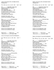 English Worksheet: Sweet child of mine by Guns N Roses