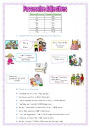 English Worksheet: Possesive Adjectives