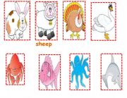 English worksheet: animals cards