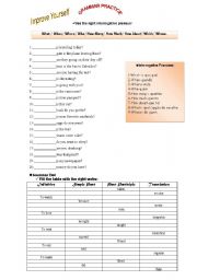 English Worksheet: Grammar Practice