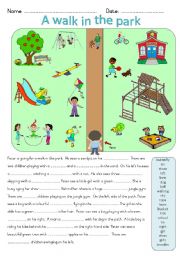 English Worksheet: A walk in the park