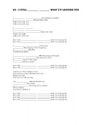 English Worksheet: U2 song worksheet _Present Perfect