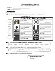 English Worksheet: LISTENING PRACTICE