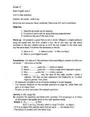 English Worksheet: Lesson plan: wh question words