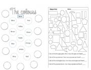 English Worksheet: Colours