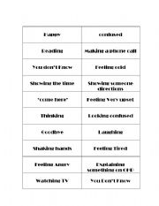 English worksheet: Non Verbal communication. Acting what you mean