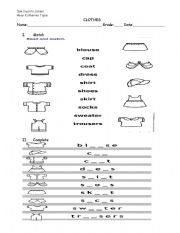 English Worksheet: Clothes