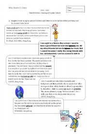 English Worksheet: Common Teen Problems (Producing Comic Strips)