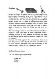 English Worksheet: Reading test