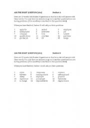 English Worksheet: Ask the right question (Jobs)