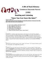 English Worksheet: Creedence Clearwater Revival- 