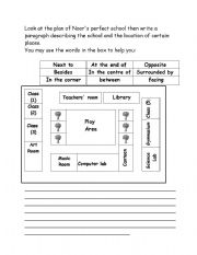 English Worksheet: describing a school
