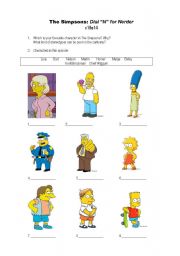 English Worksheet: Ths simpsons: s19e14 Dial N for Nerder