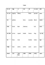 English Worksheet: word formation
