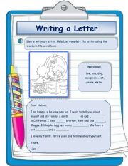 writing a letter