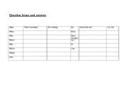 English worksheet: Question Forms, Lower Level
