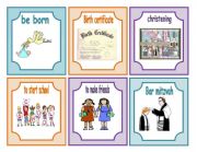 English Worksheet: Life events flashcards part 1(12.07.2011)