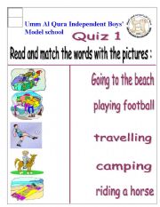 English worksheet: Quiz 