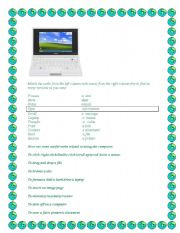 English Worksheet: computer verbs