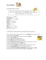 English Worksheet: Love and relationships vocabulary