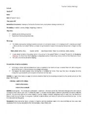 English worksheet: winter lesson plan