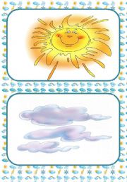 English Worksheet: The weather flash cards