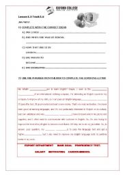 English worksheet: LANGUAGE LEADER ADVANCED UNIT 1