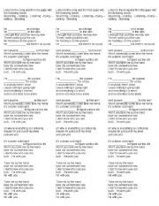 English worksheet: Im yours by Jason Mraz