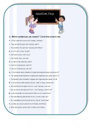 English Worksheet: QUESTION TAGS EXERCISES