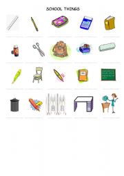 English Worksheet: School things