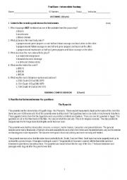 English Worksheet: New Headway intermediate final Exam