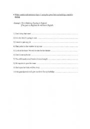 English worksheet: Conditional Sentences Type 1