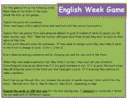 English Worksheet: Sentence Making Game