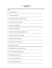 English Worksheet: Passive voice exercise