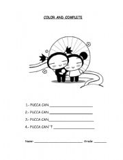 English Worksheet: CAN CANT 