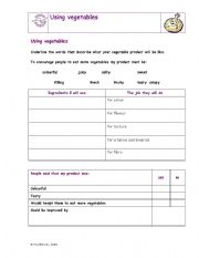 English Worksheet: Vegetables.