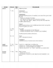 English Worksheet: speaking lesson plan (inventor)