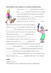 English Worksheet: Adjective or Adverb - Exercise