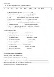 English Worksheet: Present Perfec Simple and Continuous